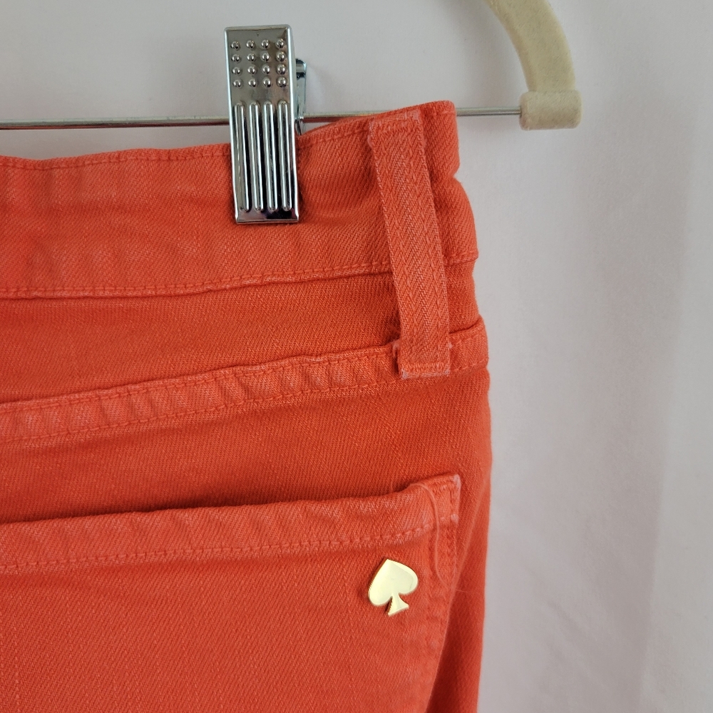 Kate Spade New York Broome Street Orange Jeans Size 27 - Picture 4 of 6